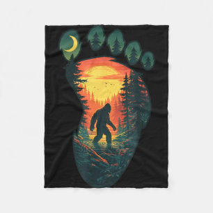 Vintage Sasquatch Big Foot Abdruck klassischer Big Fleecedecke