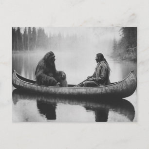 Vintage-Sasquatch-Bigfoot-Eingeborenen-Postkarte Postkarte