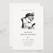 Vintage Sassy Lady elegante BiridDusche Einladung (Vorne/Hinten)