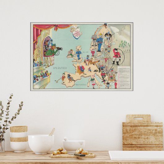 Vintage Satirekarte Poster (Küche)