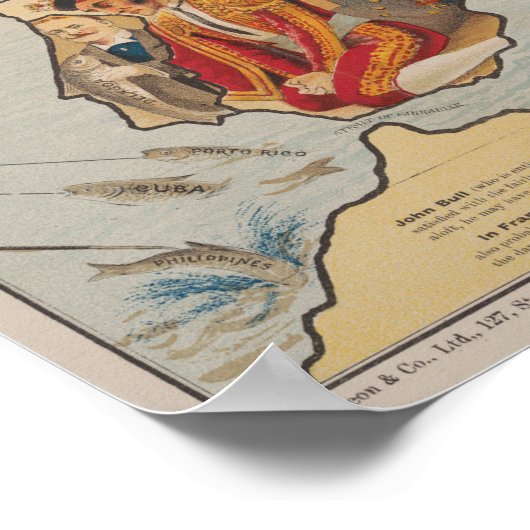 Vintage Satirekarte Poster (Ecke)