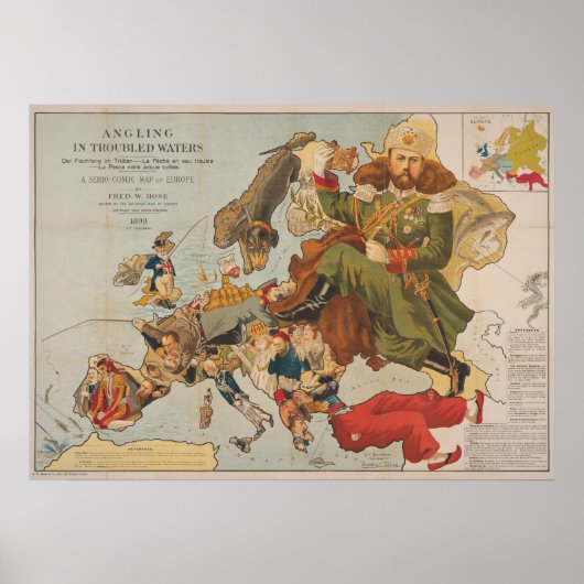 Vintage Satirekarte Poster (Vorne)