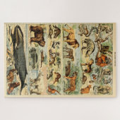 Vintage Säugetiere Alte Illustration Kunst Puzzle (Horizontal)