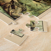 Vintage Säugetiere Alte Illustration Kunst Puzzle (Seite)