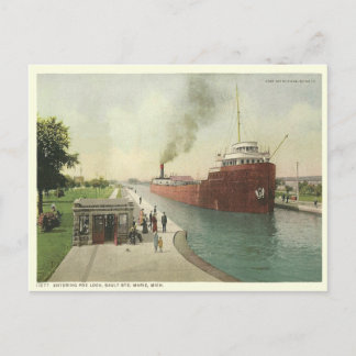 Vintage Sault Ste Marie Postkarte