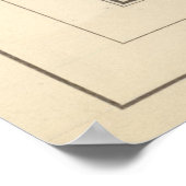 Vintage Savannah GA-Karte (1884) Poster (Ecke)