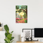Vintage Savannah Georgia Poster (Heimbüro)