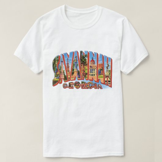 Vintage Savannah Georgia T Shirt (Design vorne)