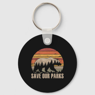 Vintage Save Our National Parks Protect Retro Wand Schlüsselanhänger