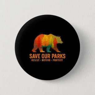 Vintage Save Our Parks Rettet Nationalpark schütze Button