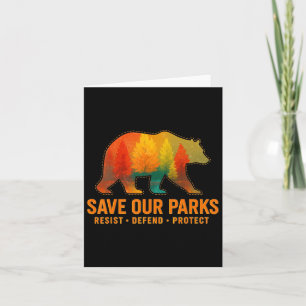 Vintage Save Our Parks Rettet Nationalpark schütze Karte