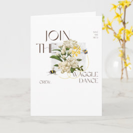 Vintage Save the Bees Waggle Dance Science teacher Karte