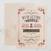 Vintage Save the Date (Vorne/Hinten)