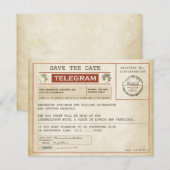 vintage Save-the-Date alte Telegramme Save The Date (Vorne/Hinten)