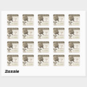 Vintage Save the Date Aufkleber (Blatt)