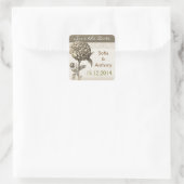 Vintage Save the Date Aufkleber (Tasche)