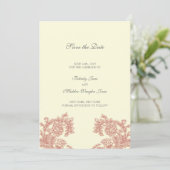 Vintage Save the Date-Karte Date (Stehend Vorderseite)