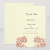 Vintage Save the Date-Karte Date (Vorne/Hinten)
