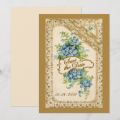Vintage Save the Date-Karte Date (Vorne/Hinten)