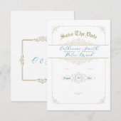 Vintage Save the Date-Karte Date (Vorne/Hinten)