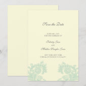 Vintage Save the Date-Karte Date (Vorne/Hinten)