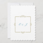 Vintage Save the Date-Karte Einladung (Rückseite)