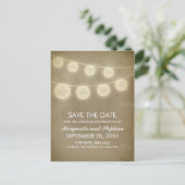 Vintage Save the Date Postkarten mit Signalleuchte (Stehend Vorderseite)