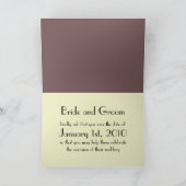Vintage, Save the Date rosa Karte (Innenseite)