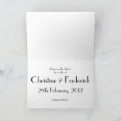 Vintage, Save the Date rosa Karte (Innenseite)