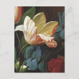 Vintage Save the Date! Viktorianische Tulpenblumen Ankündigungspostkarte
