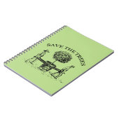 Vintage Save the Trees Notebook 1 Notizblock (Linke Seite)
