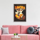 Vintage Savora-Konditionenwerbung Leinwanddruck (Insitu (Wohnzimmer))