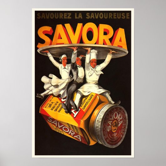 Vintage Savora-Konditionenwerbung Poster (Vorne)