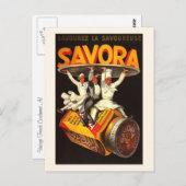 Vintage Savora-Konditionenwerbung Postkarte (Vorne/Hinten)
