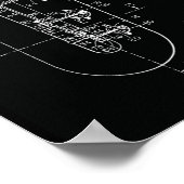 Vintage Saxophon Patent Kunstprint Poster (Ecke)