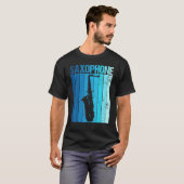 Vintage Saxophone Jazz Music Saxophonist T-Shirt (Vorne ganz)