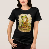 Vintage Saxophone Playing Frog Music Lover Tee (Vorderseite)