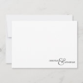 Vintage Scallop-Hochzeitsgeschosse Mitteilungskarte (Vorderseite)