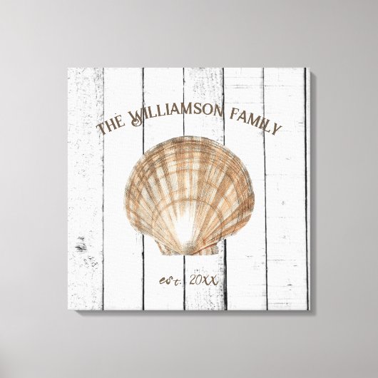 Vintage Scallop Muschel Canvas Print Leinwanddruck (Vorderseite)
