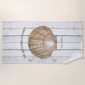 Vintage Scallop Muschel Strandtuch (Vorderseite)