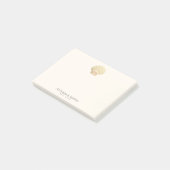 Vintage Scallop Seashell Hochzeit Jahrestag Post-it Klebezettel (angewinkelt)
