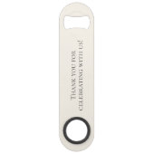 Vintage Scallop Seashell Hochzeit Jahrestag Speedflaschenöffner (Rückseite)