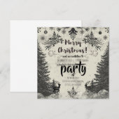 Vintage Scandinavian Christmas Party Invitation Einladung (Vorne/Hinten)