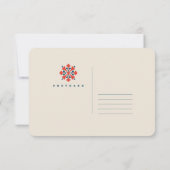 Vintage Scandinavian Christmas Pattern RSVP Karte (Rückseite)