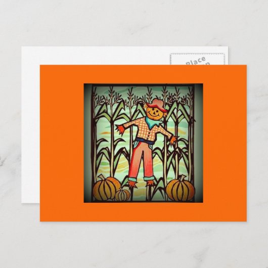 Vintage Scarecrow Postkarte (Vorne/Hinten)