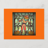 Vintage Scarecrow Postkarte (Vorderseite)