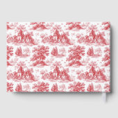 Vintage Scarlet Château Wedding Gästebuch (Rückseite)