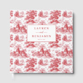 Vintage Scarlet Château Wedding Gästebuch (Vorderseite)