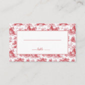 Vintage Scarlet Château Wedding Platzkarte (Vorderseite)