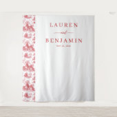 Vintage Scarlet Château Wedding Wandteppich (Vorderseite)